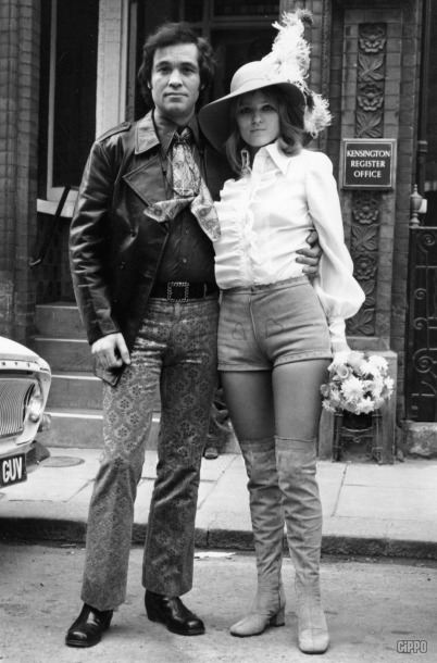 hot-pants bride 1970 